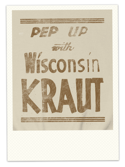 Pep Up with Wisconsin Kraut Adult Crewneck Sweatshirt