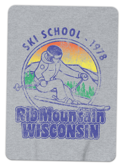 Rib Mountain Ski School 1978 Adult Crewneck Sweatshirt