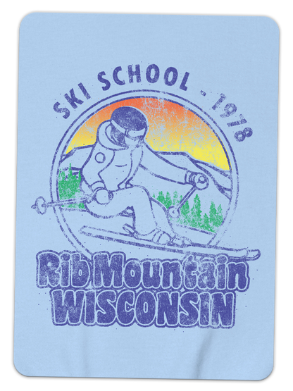 Rib Mountain Ski School 1978 Adult Crewneck Sweatshirt