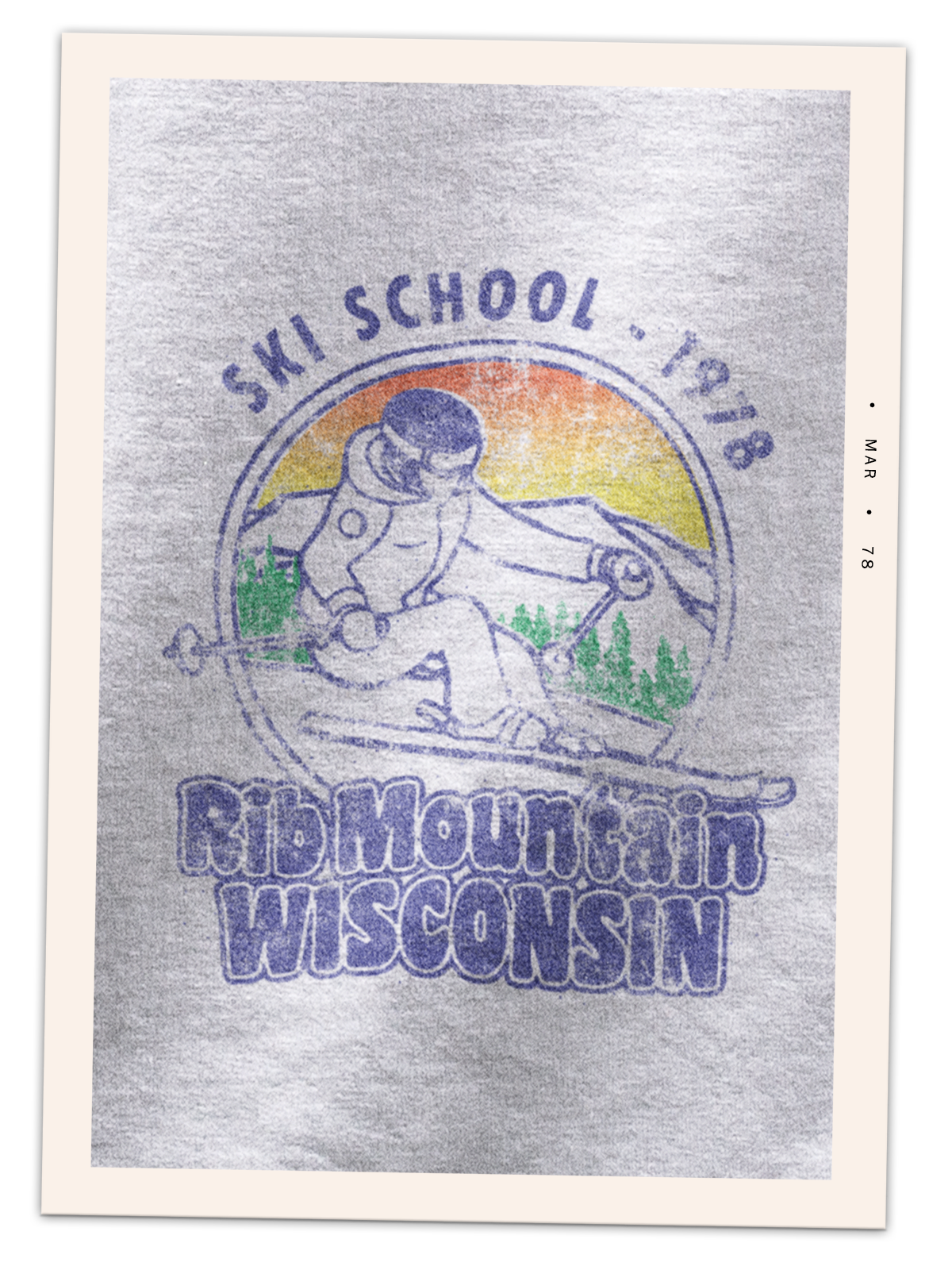 Rib Mountain Ski School 1978 Adult Tee