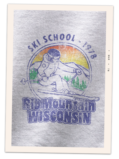 Rib Mountain Ski School 1978 Adult Tee