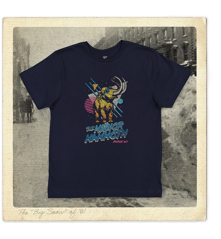 The Hebior Mammoth, Paris, WI Youth Tee