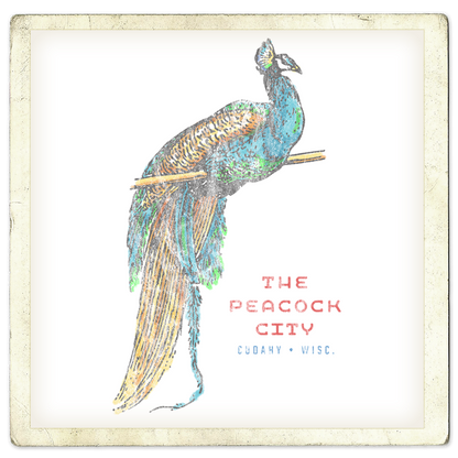The Peacock City, Cudahy WISC Adult Crewneck Sweatshirt