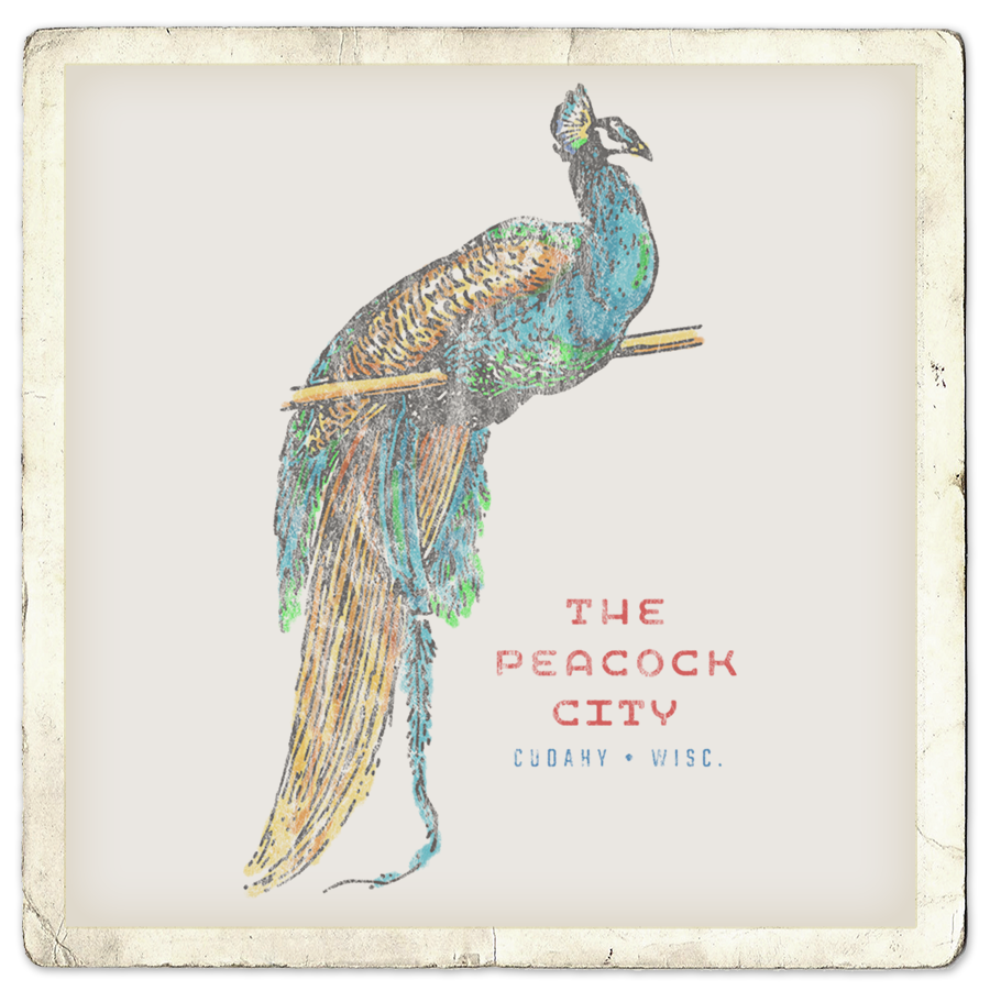 The Peacock City, Cudahy WISC Adult Tee