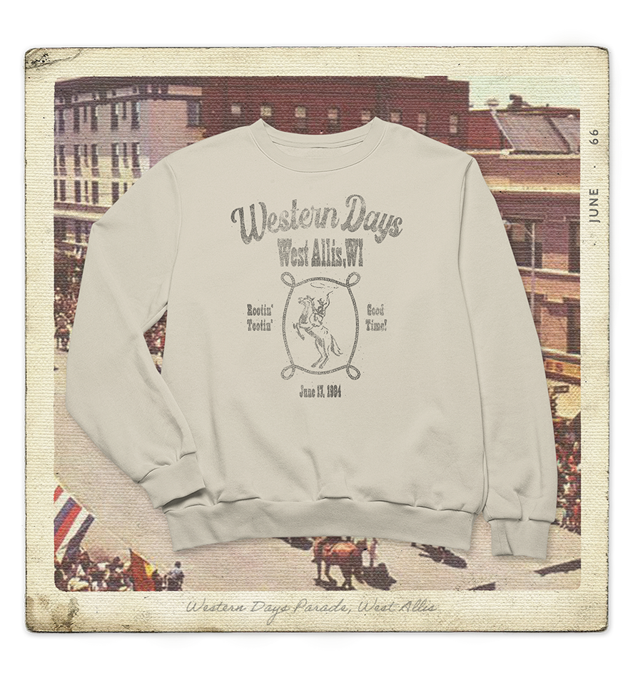 West Allis Western Days 1984 Crewneck Adult Sweatshirt