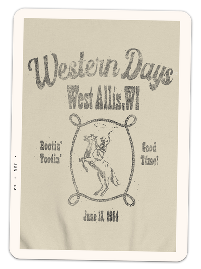 West Allis Western Days 1984 Crewneck Adult Sweatshirt