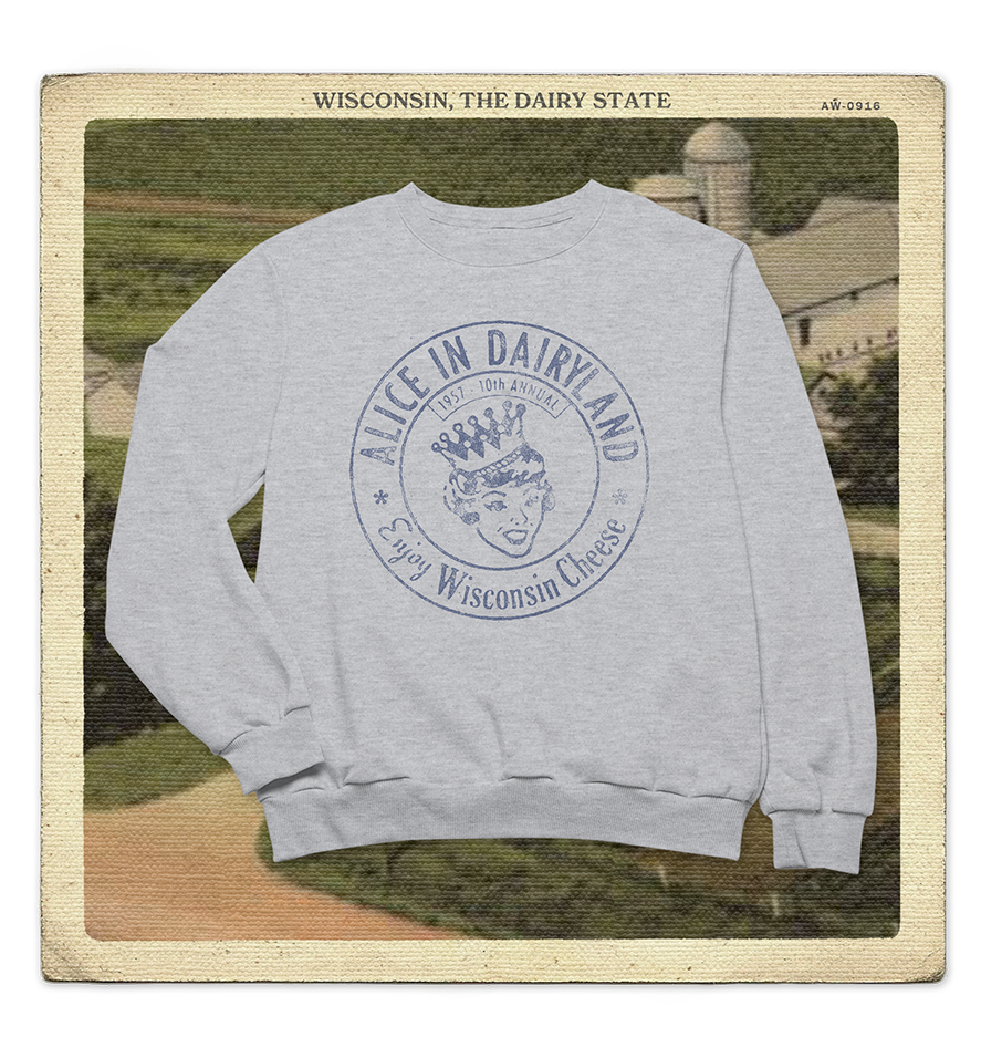 Alice in Dairyland 1957 Adult Crewneck Sweatshirt