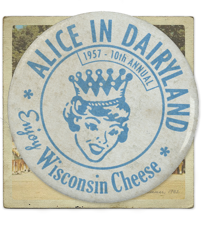Alice in Dairyland 1957 Button
