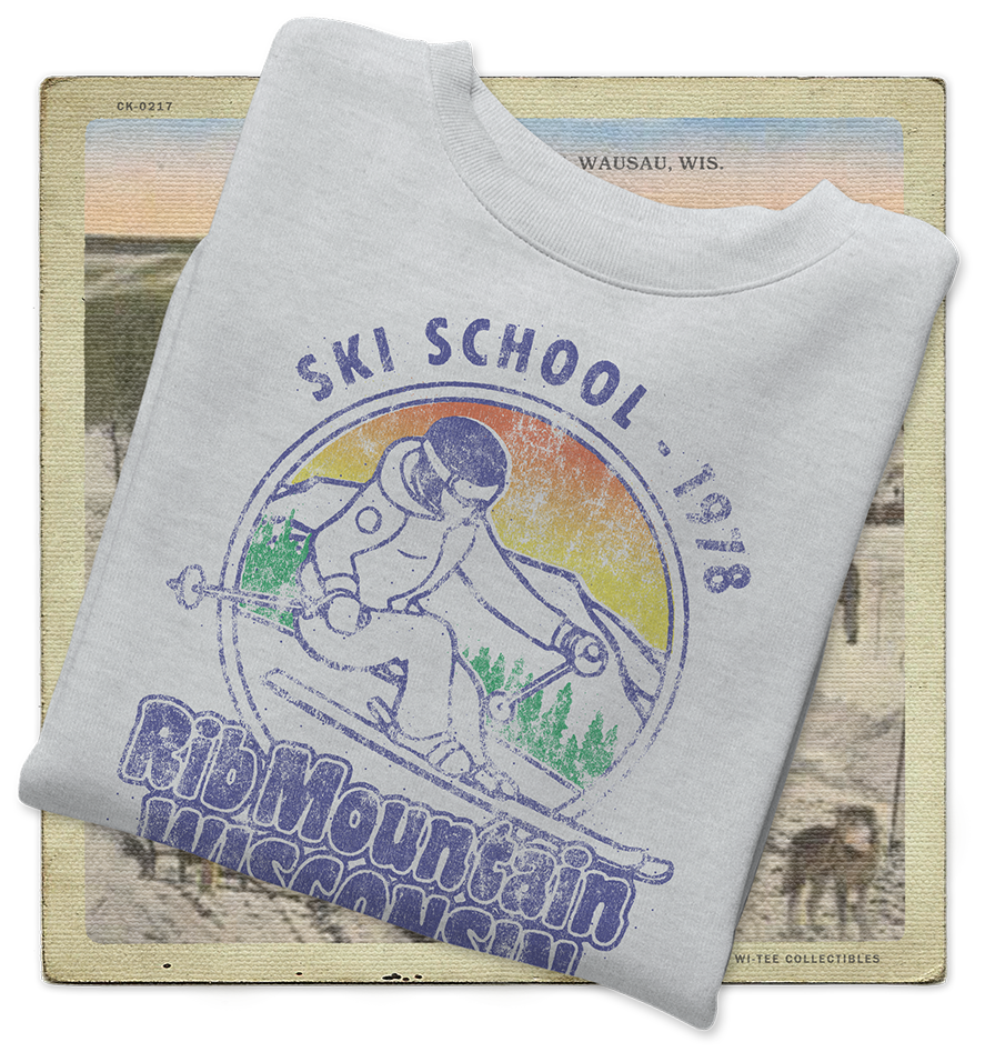 Rib Mountain Ski School 1978 Adult Crewneck Sweatshirt