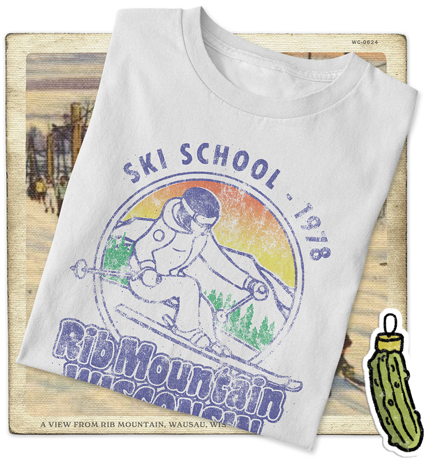 Rib Mountain Ski School 1978 Adult Tee