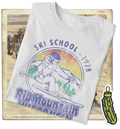 Rib Mountain Ski School 1978 Adult Tee
