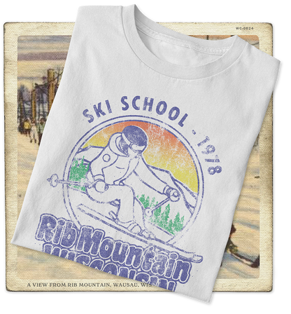 Rib Mountain Ski School 1978 Adult Tee