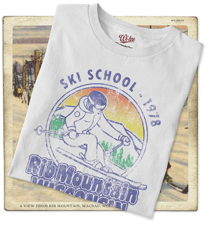 Rib Mountain Ski School 1978 Adult Tee