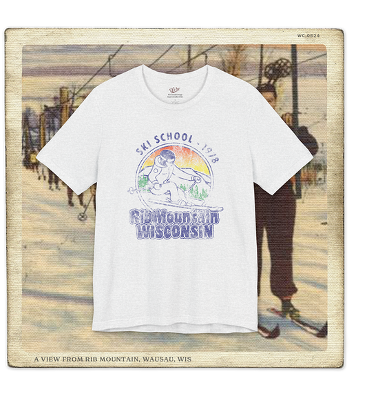 Rib Mountain Ski School 1978 Adult Tee