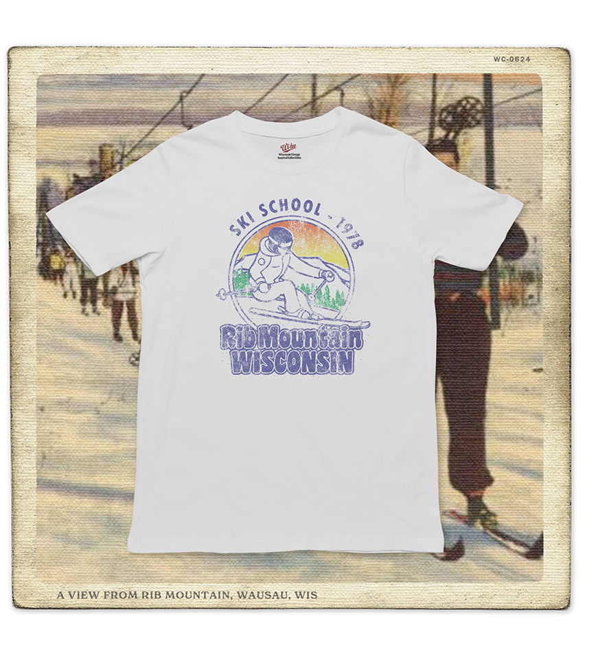 Rib Mountain Ski School 1978 Adult Tee