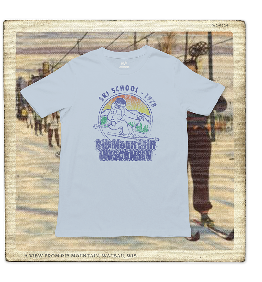 Rib Mountain Ski School 1978 Adult Tee