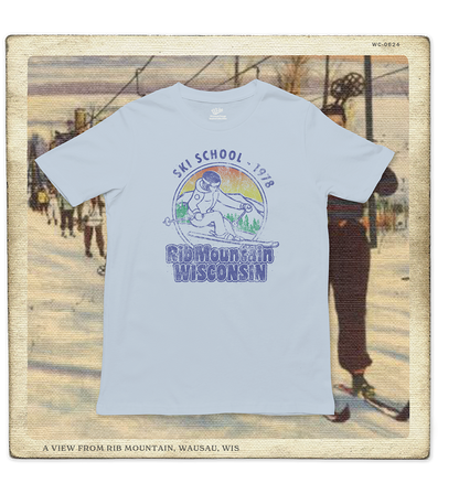 Rib Mountain Ski School 1978 Adult Tee