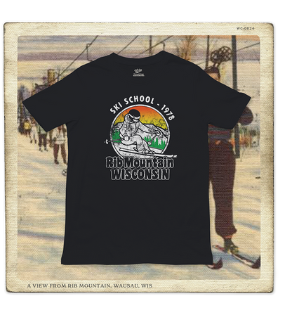 Rib Mountain Ski School 1978 Adult Tee