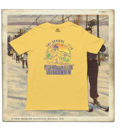 Rib Mountain Ski School 1978 Adult Tee