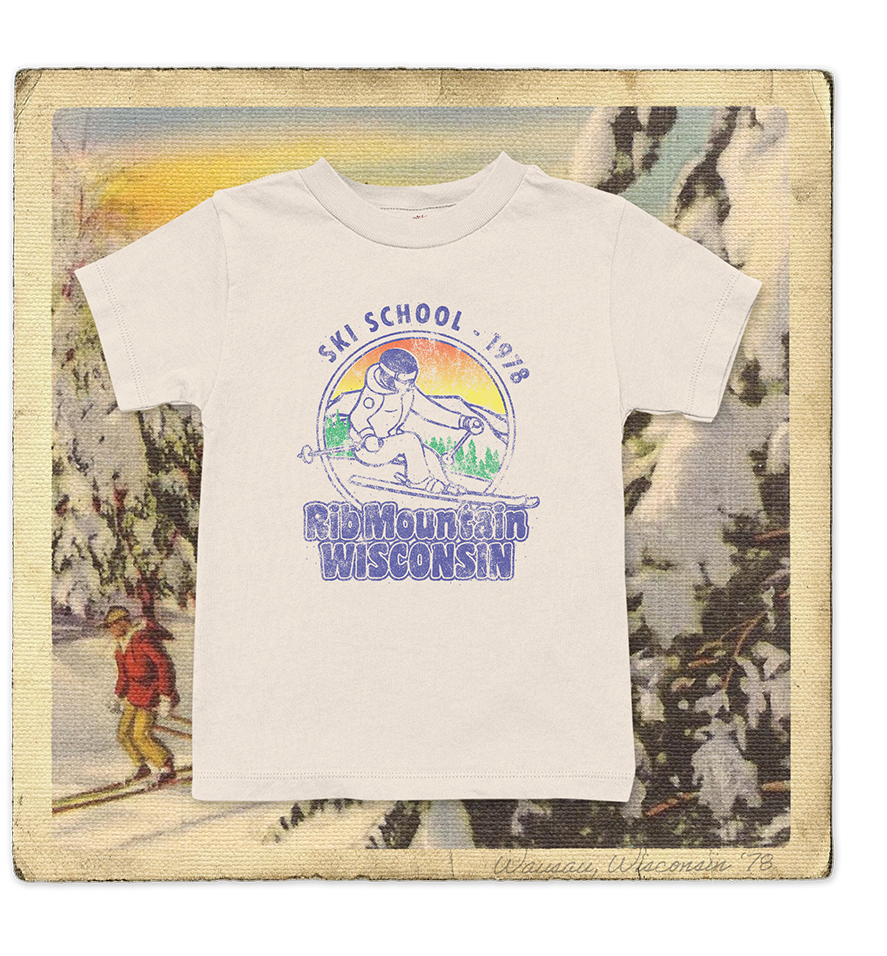 Rib Mountain Ski School 1978 Toddler Tee