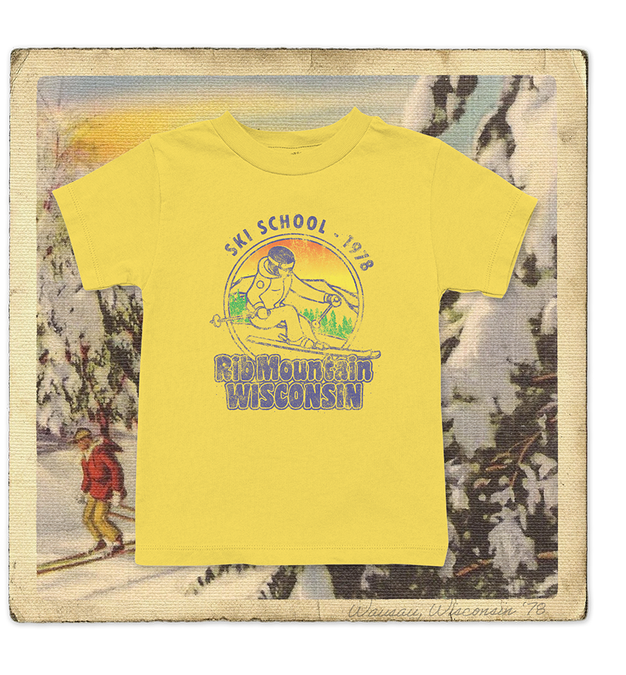 Rib Mountain Ski School 1978 Toddler Tee