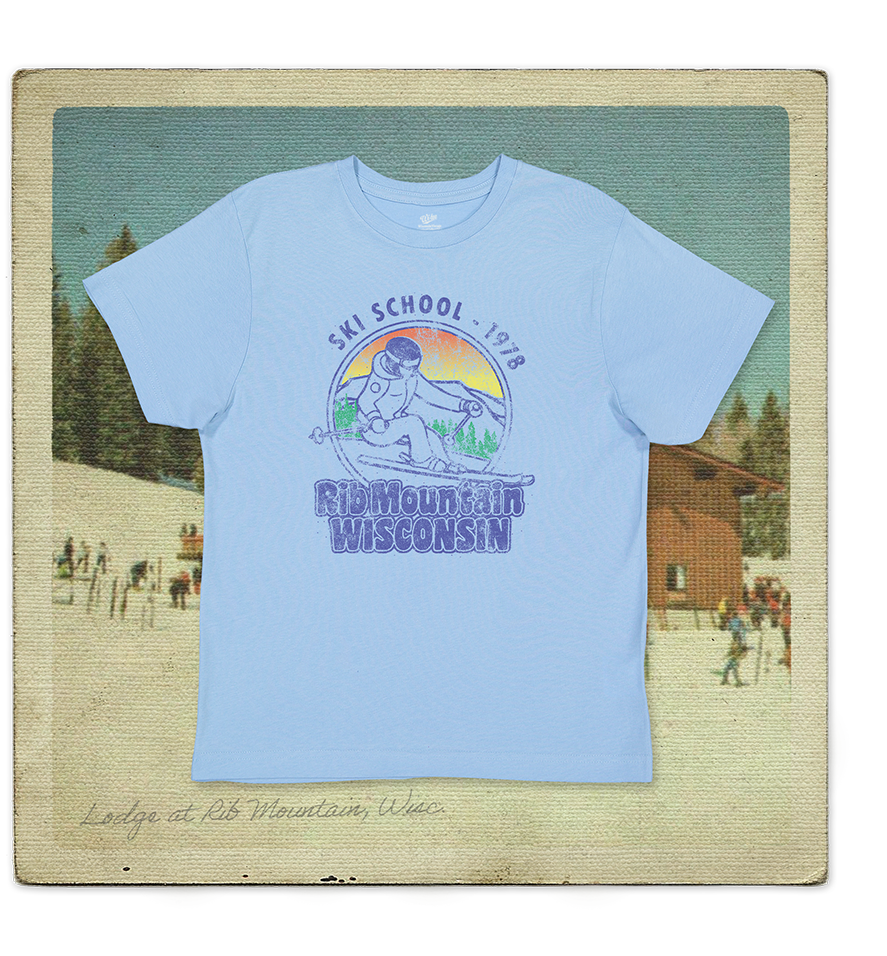 Rib Mountain Ski School 1978 Youth Tee