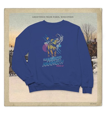 The Hebior Mammoth, Paris, WI Adult Crewneck Sweatshirt