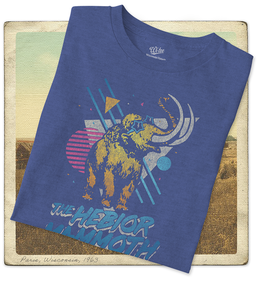 The Hebior Mammoth, Paris, WI Adult Tee