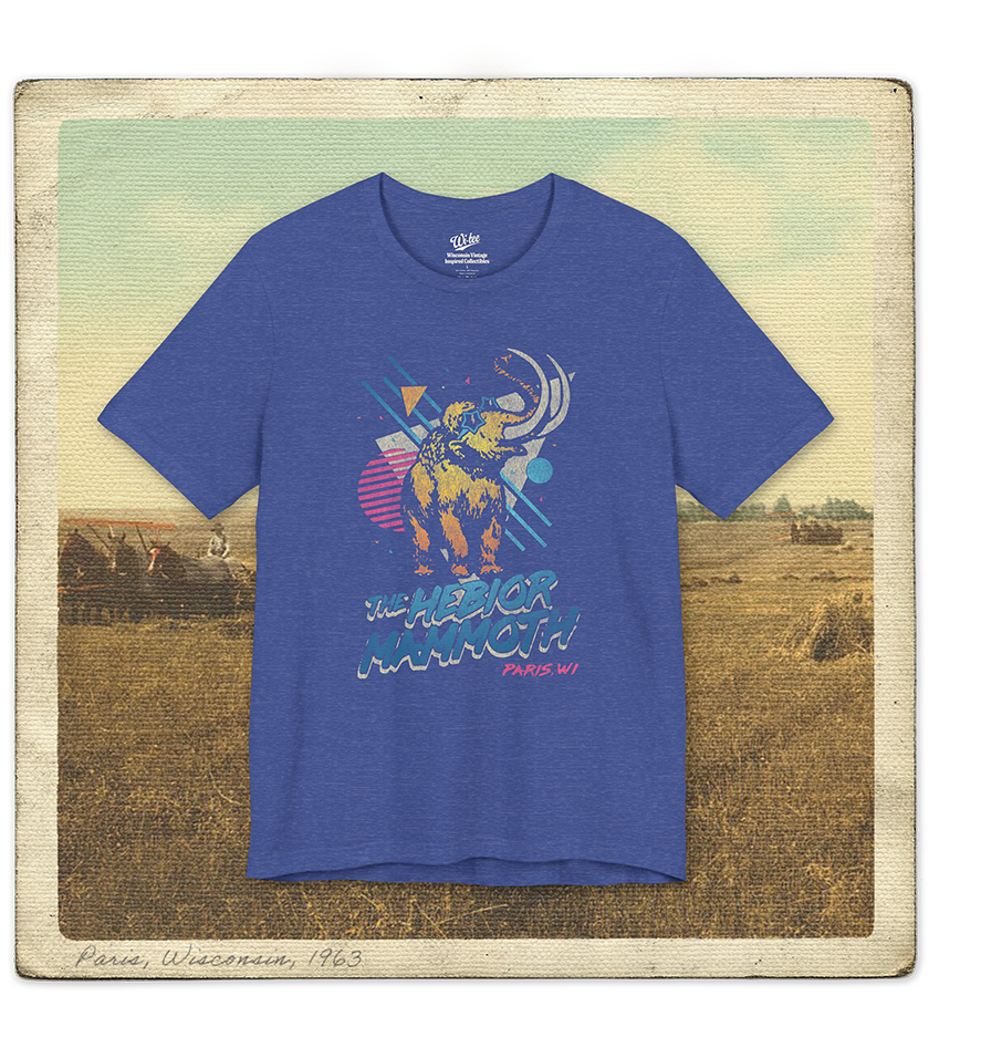 The Hebior Mammoth, Paris, WI Adult Tee