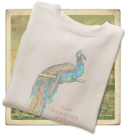 The Peacock City, Cudahy WISC Adult Crewneck Sweatshirt