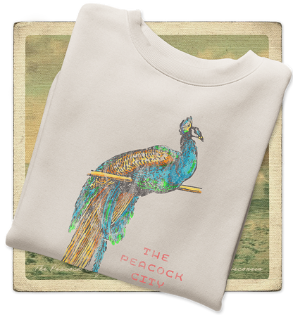The Peacock City, Cudahy WISC Adult Crewneck Sweatshirt