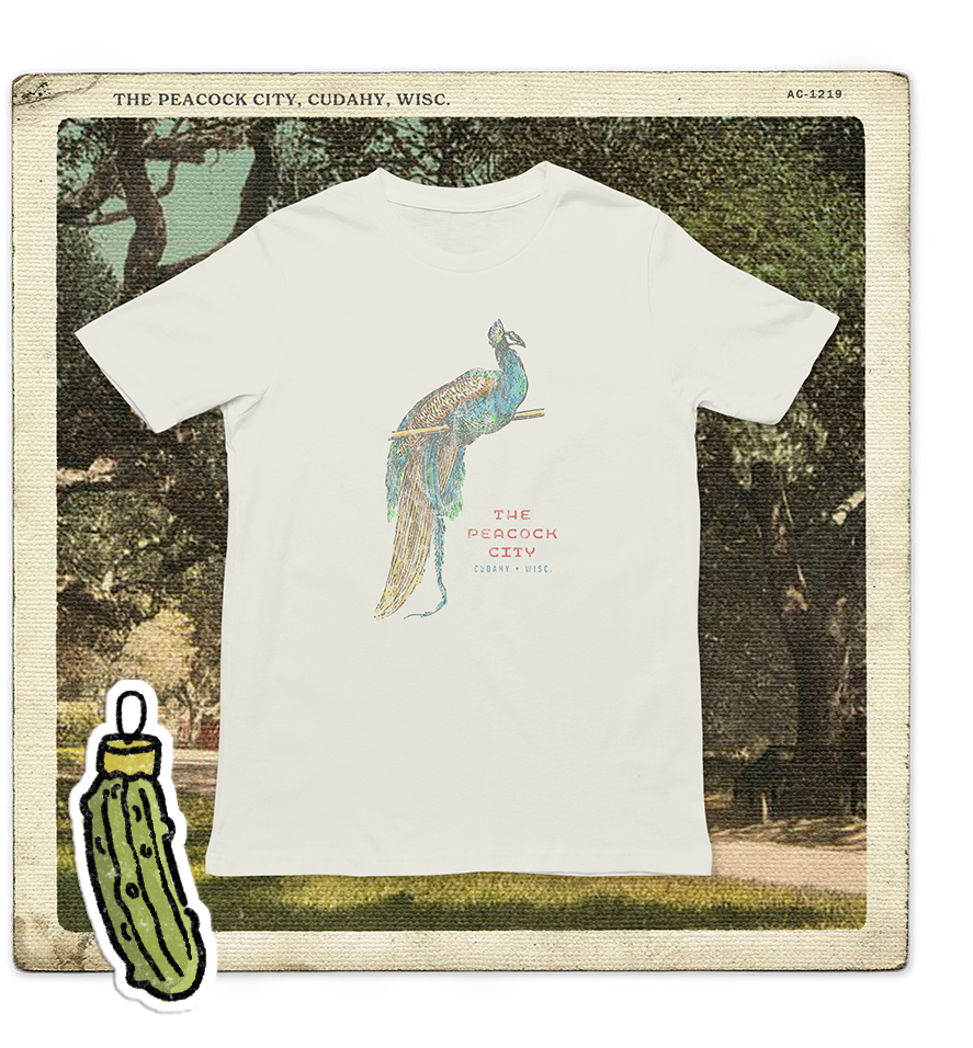 The Peacock City, Cudahy WISC Adult Tee