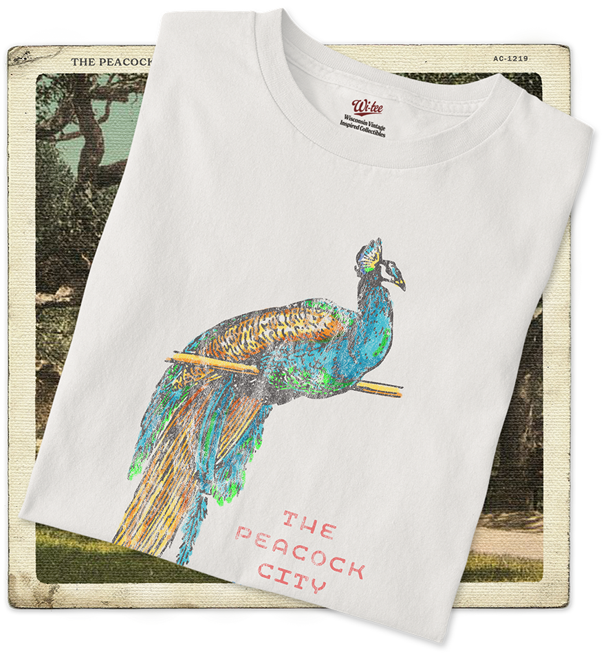 The Peacock City, Cudahy WISC Adult Tee
