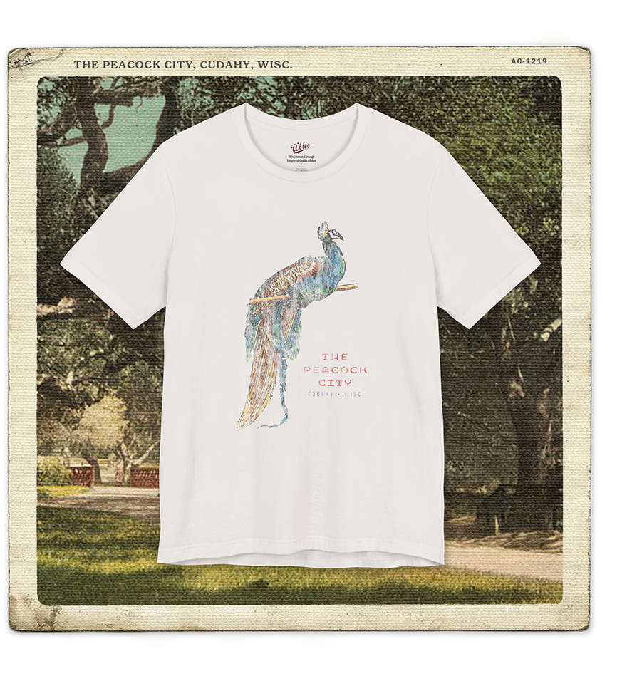 The Peacock City, Cudahy WISC Adult Tee