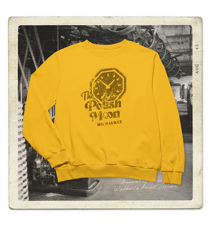 The Polish Moon, Milwaukee Adult Crewneck Sweatshirt