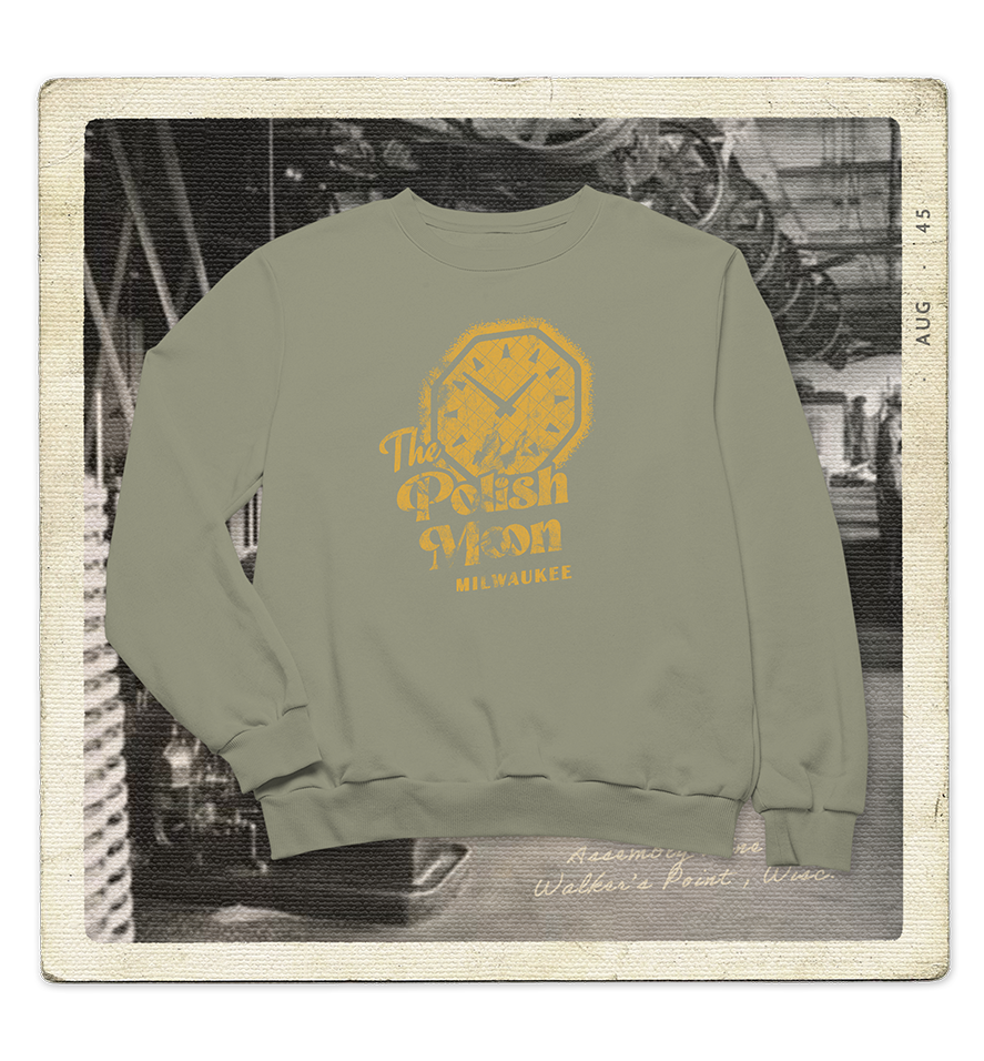 The Polish Moon, Milwaukee Adult Crewneck Sweatshirt