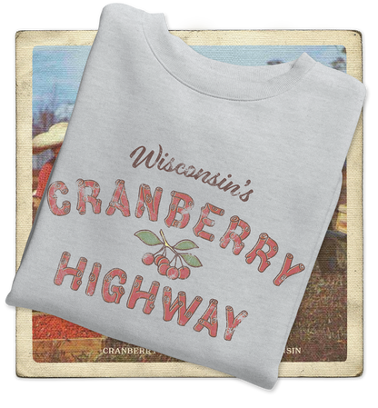 Wisconsin's Cranberry Highway Adult Crewneck Sweatshirt