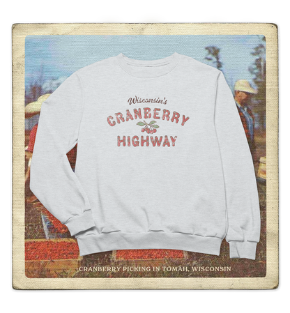 Wisconsin's Cranberry Highway Adult Crewneck Sweatshirt