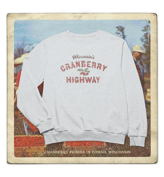 Wisconsin's Cranberry Highway Adult Crewneck Sweatshirt