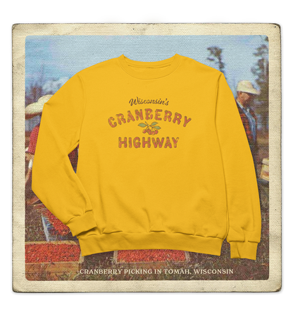 Wisconsin's Cranberry Highway Adult Crewneck Sweatshirt